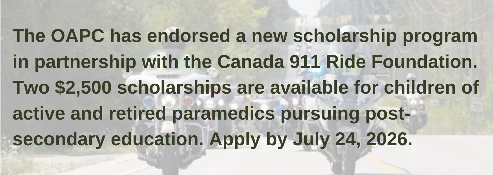911 Scholarship banner